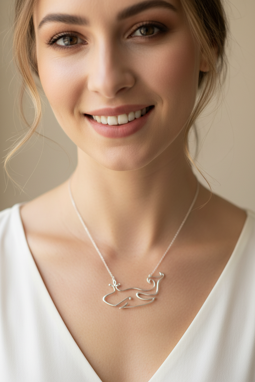 Whale Line Necklace