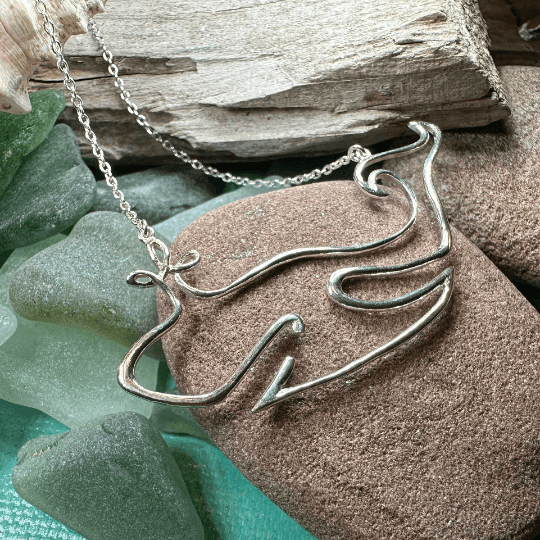 Whale Line Necklace - 