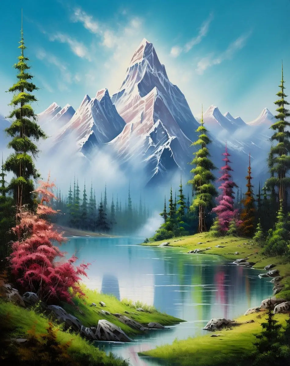 RUOPOTY DIY Diamond Painting Landscape Mountain Full Square/Round Embroidery Wall Decors Diy Gift For Adults Crafts Figures