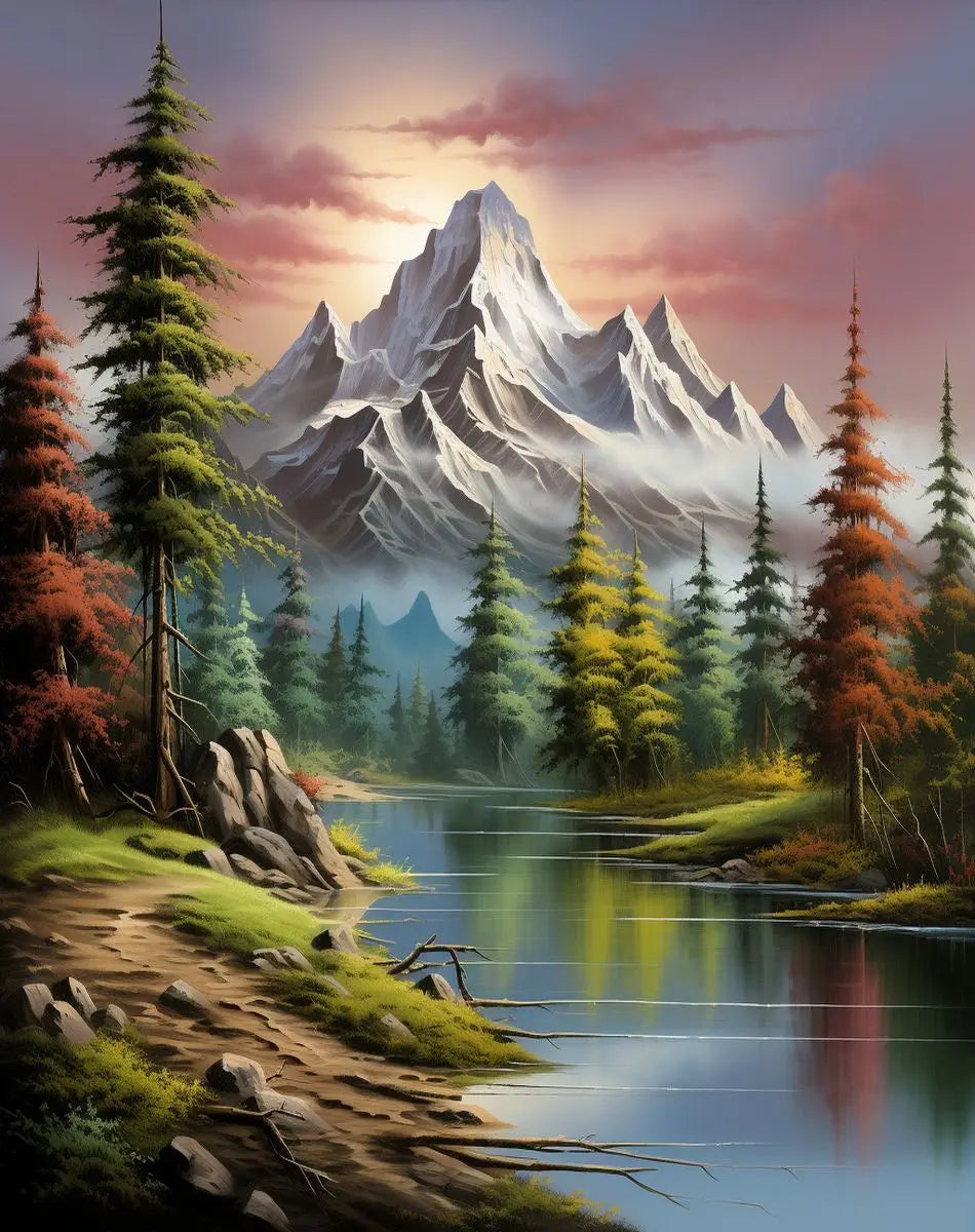 RUOPOTY DIY Diamond Painting Landscape Mountain Full Square/Round Embroidery Wall Decors Diy Gift For Adults Crafts Figures