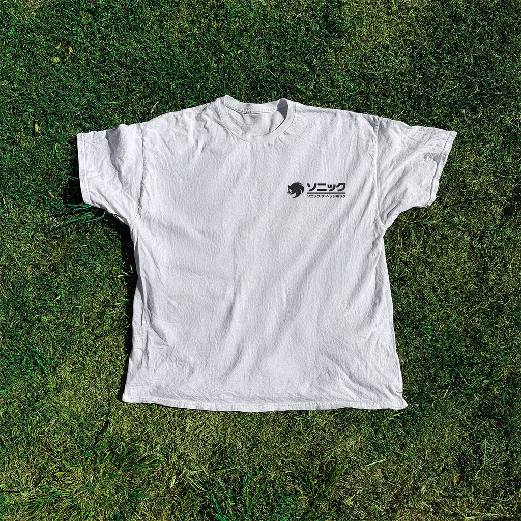 Faded Japanese 'Team Sonic' Promo Washed White Tee