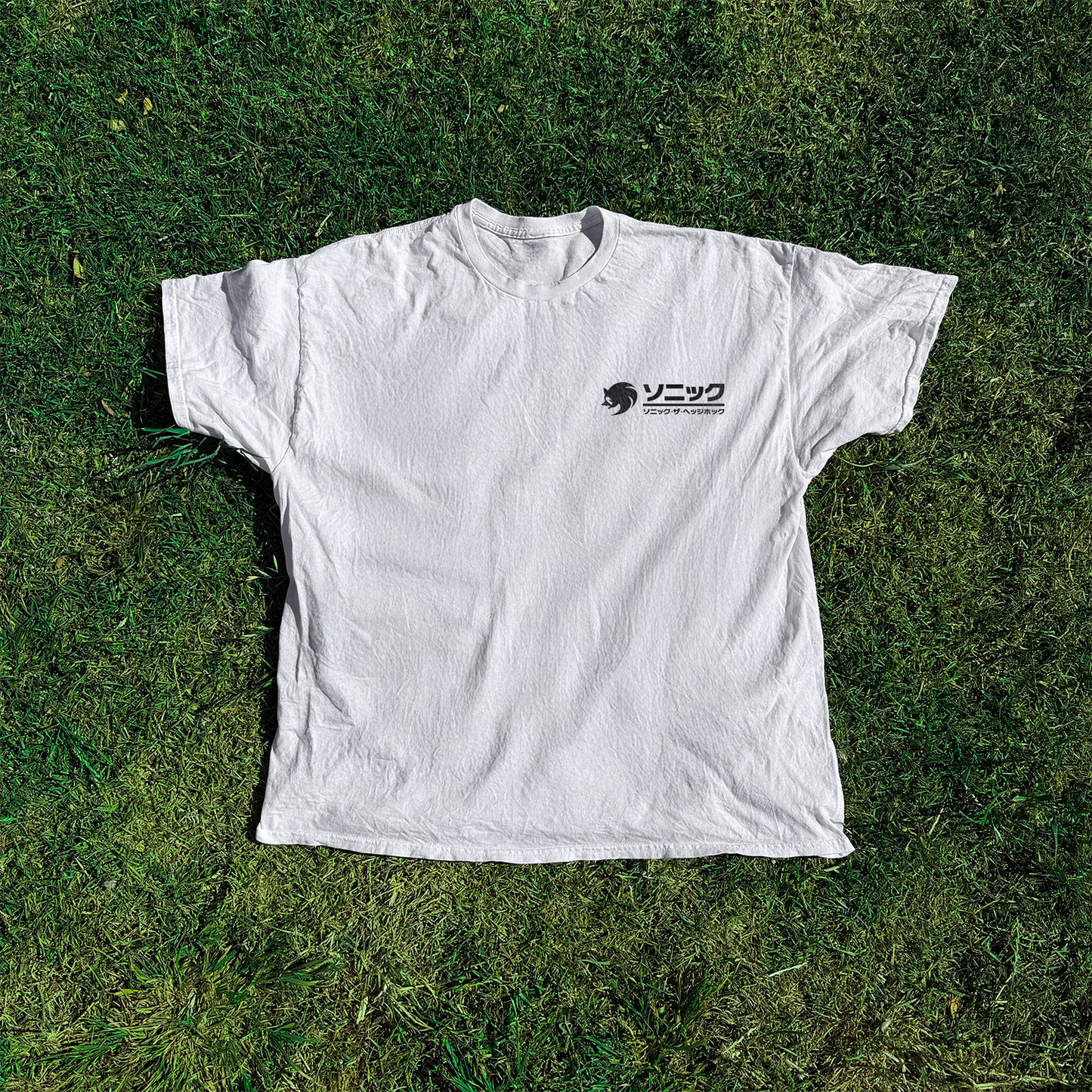 Faded Japanese 'Team Sonic' Promo Washed White Tee