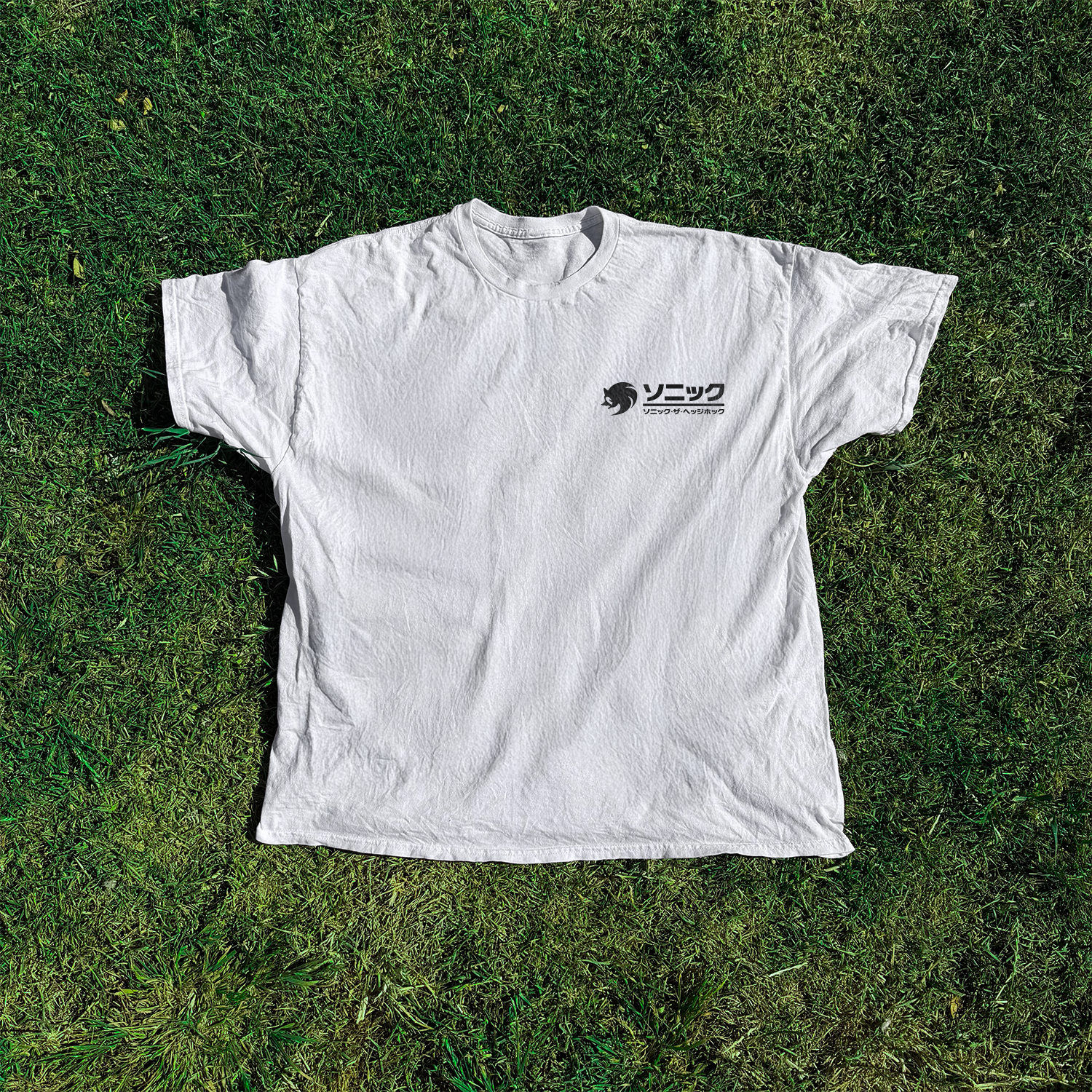 Faded Japanese 'Team Sonic' Promo Washed White Tee
