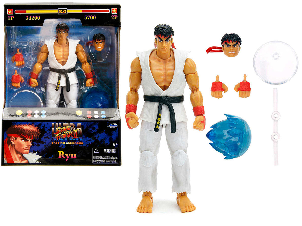 Ryu 6" Moveable Figure with Accessories and Alternate Head and Hands "Ultra Street Fighter II: The Final Challengers"