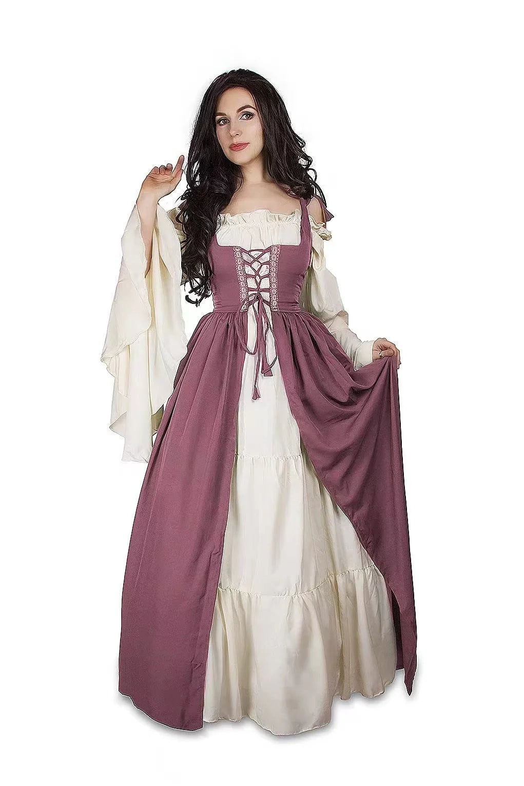 S-6XL Medieval Punk Dress Cosplay Halloween Costumes Women Palace Carnival Party Disguise Princess Female Victorian Vestido Robe