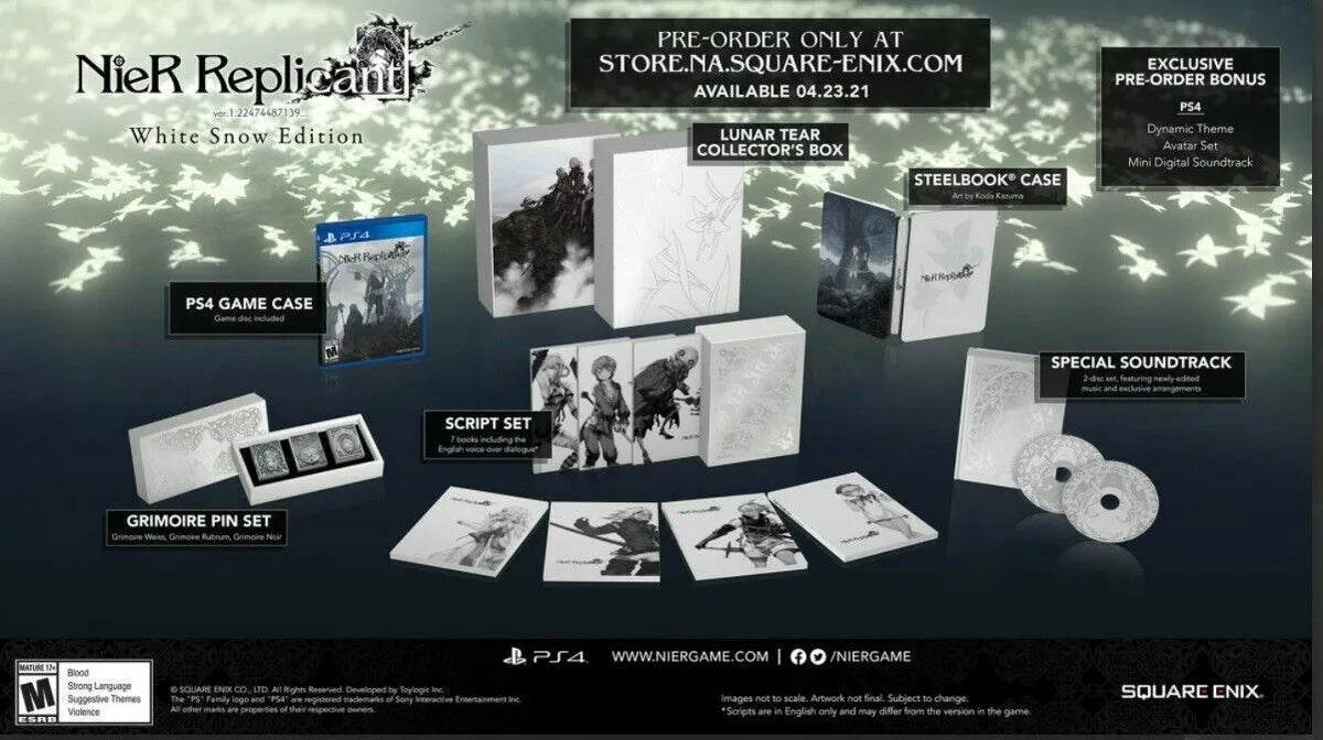 NieR Replicant ver.1.22474487139... (White Snow Edition) (Playstation 4) - Game Manual Only
