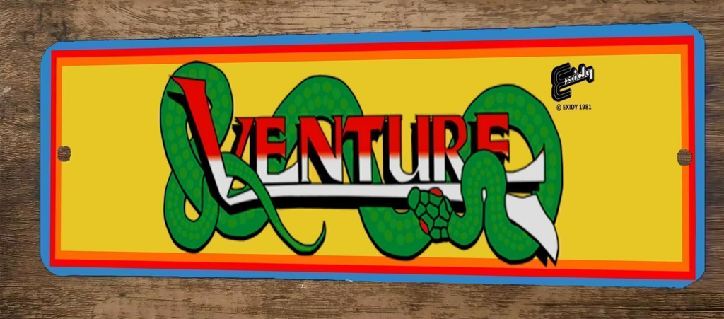 Venture Arcade Video Game 3x12 Metal Wall Sign  Marquee Banner Poster