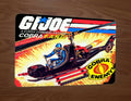 GI Joe Cobra FANG Helicopter Artwork 8x12 Inch Metal Wall Sign Featuring Retro 1980s Cartoon Design