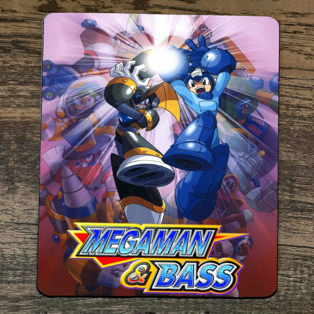 Mega Man and Bass Classic Arcade Video Game Super NES Art Mouse Pad
