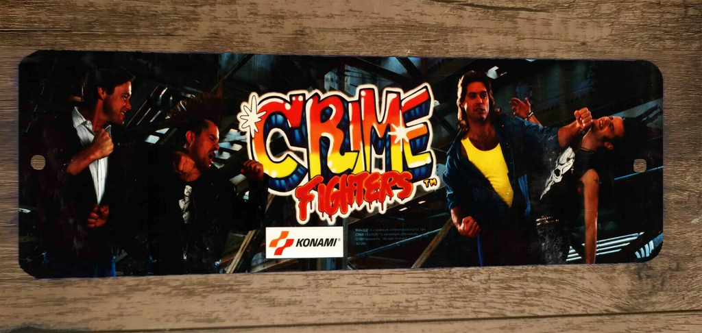 Crime Fighters Video Game 3x12 Metal Wall Sign Marquee Banner
