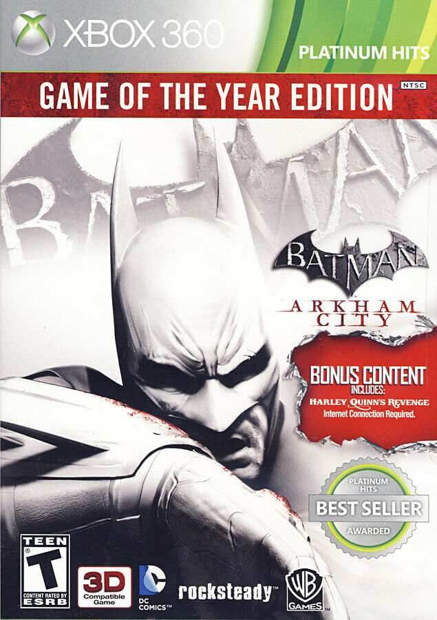 Batman: Arkham City Game Of The Year Edition (Platinum Hits) (Xbox 360) - Game Manual Only