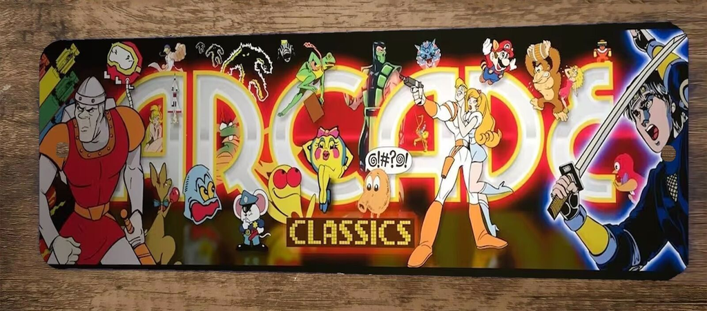 Arcade Classics 3x12 Metal Wall Video Game Sign #2