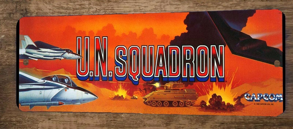 UN Squadron Video Game 3x12 Metal Wall Sign Arcade