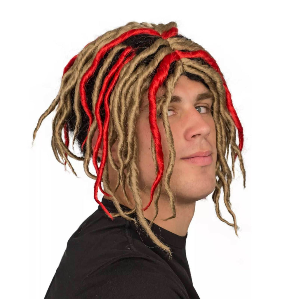 Adult Rasta Colorful Dreadlocks Halloween Cosplay Costume Wig - 