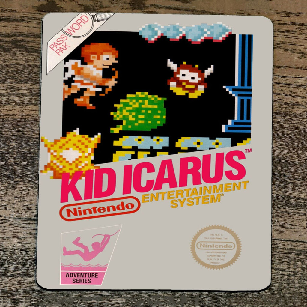 Mouse Pad Featuring Kid Icarus Classic Arcade NES Video Game Box Art
