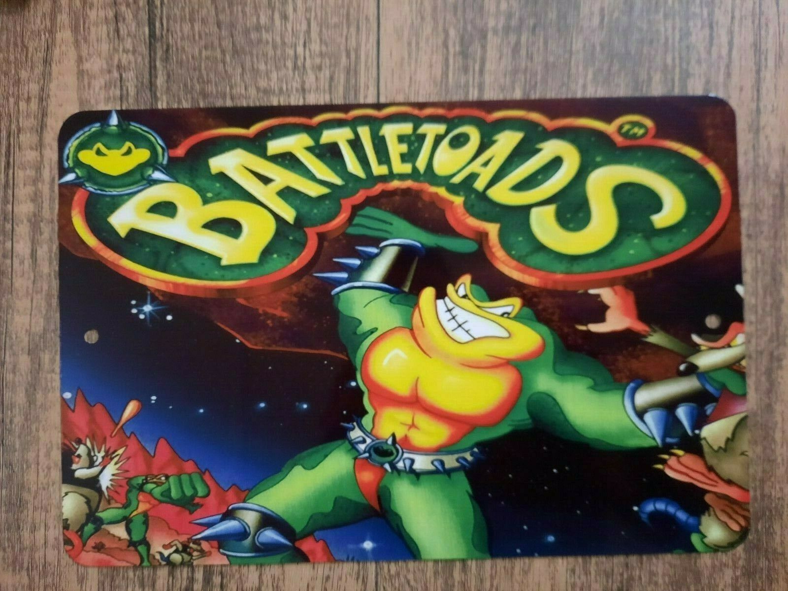 Battletoads 8x12 Inch Metal Wall Sign Classic Arcade Video Game