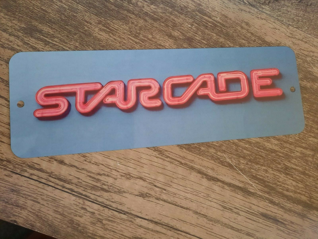 Starcade Disneyland Logo Marquee 3x12 Metal Wall Sign