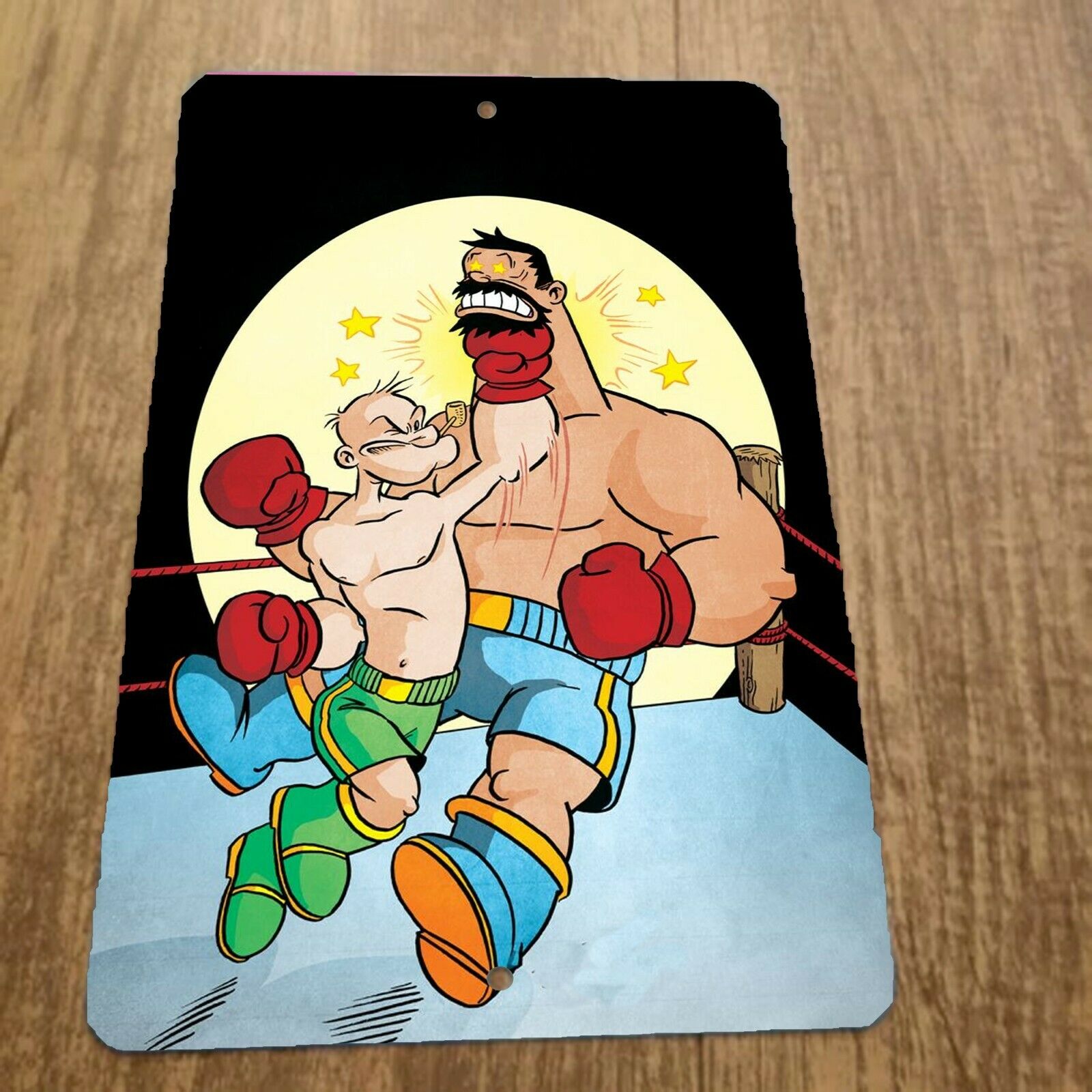 Popeye Uppercut Knockout Bluto Boxing 8x12 Metal Wall Sign Classic Cartoon Miscellaneous Comics Hanna-Barbera