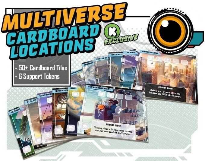 Marvel United: Multiverse Kickstarter Exclusive Cardboard Locations - 