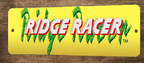 Ridge Racer Arcade 3x12 Metal Wall Video Game Marquee Banner Sign