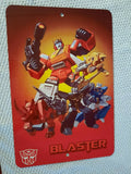 Transformers Blaster Autobot 8x12 Metal Wall Sign