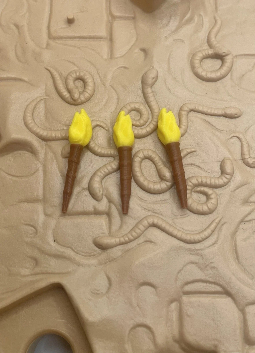 Indiana Jones vintage Well Of Souls Torches 3X Set 1982 REPRO Replacement Part