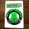 Certified Button Smasher 8x12 Metal Wall Sign Video Game