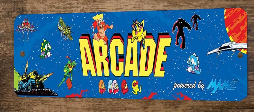 The Arcade 3x12 Metal Wall Video Game Sign #2