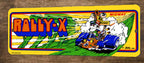 Rally X Arcade 4x12 Metal Wall Video Game Sign Poster