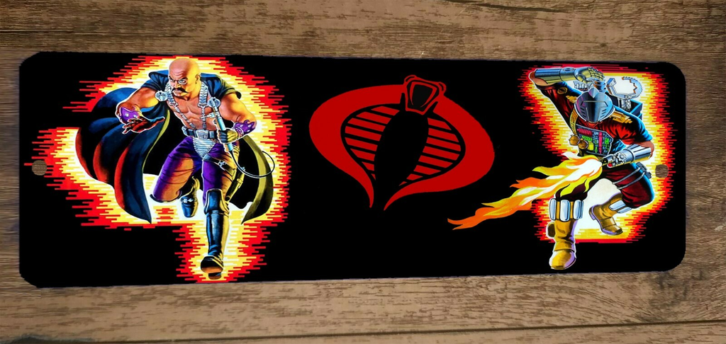 Cobra BATS and Dr Mindbender GI Joe 3x12 Metal Wall Sign