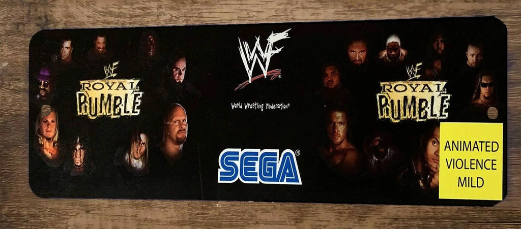 Royal Rumble Arcade Video Game WWF Metal Wall Sign Marquee Banner Poster 4 x 12 Inches