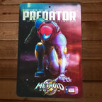 Become a Predator 8x12 Metal Wall Sign Featuring Metroid Fusion Video Game Design