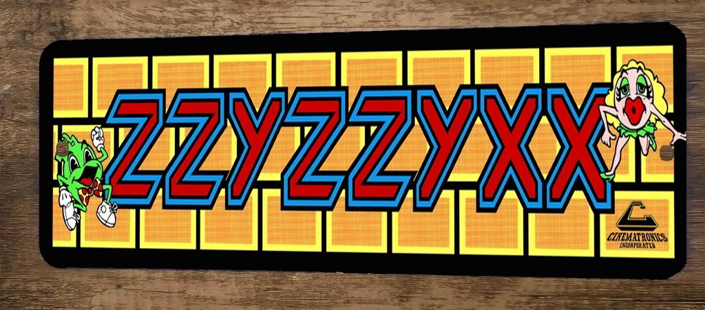 ZZYZZYXX Arcade Video Game 3x12 Metal Wall Marquee Banner Sign Poster