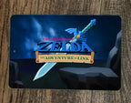 The Legend of Zelda Adventure Featuring Link 8 x 12 Inch Metal Wall Sign - High Gloss Aluminum Video Game Poster