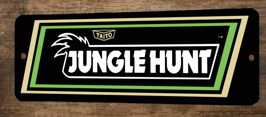 Jungle Hunt Video Game Arcade Marquee 3x12 Metal Wall Sign Banner Poster
