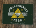 Hyrule University 1986 Hero Department Zelda 8x12 Inch Metal Wall Sign Featuring Classic Video Game Poster Design