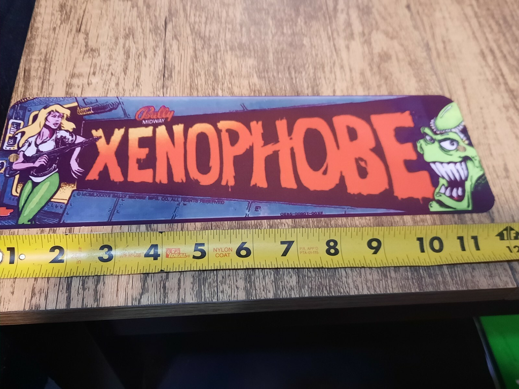 Xenaphobe Classic Arcade Video Game Marquee Banner 3x12 Metal Wall Sign Bally