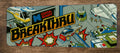 Breakthru Arcade Video Game 4x12 Metal Wall Sign Marquee Banner Poster