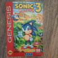 Sonic the Hedgehog 3 Video Game Box Cover Art 8x12 Inch Metal Wall Sign