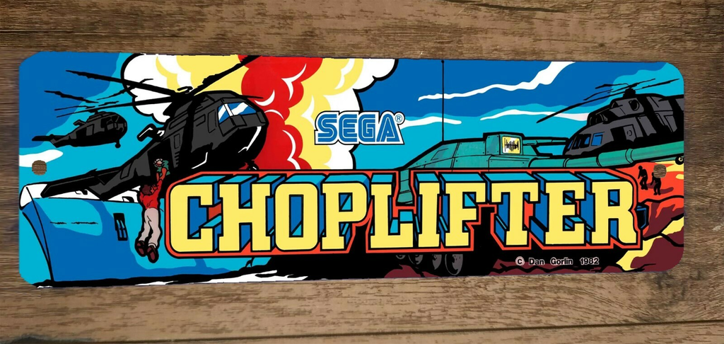 Choplifter Video Game 3x12 Metal Wall Sign Marquee Banner