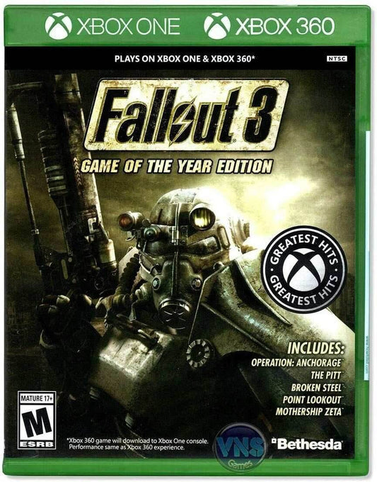 Fallout 3: Game Of The Year Edition (Platinum Hits) (Xbox 360/Xbox One) - Game Only
