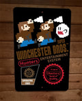 Super Winchester Brothers Mario Supernatural Parody 8x12 Inch Metal Wall Sign