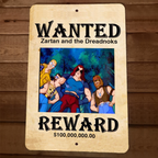 8x12 Metal Wall Wanted Zartan and the Dreadnoks Reward $100,000,000 GI Joe Cobra