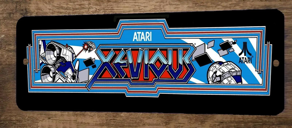 Xevious 3x12 Metal Wall Video Game Arcade Sign Poster