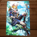 The Legend of Sheik and Impa Zelda 8x12 Inch Metal Wall Sign Poster for Video Game Enthusiasts