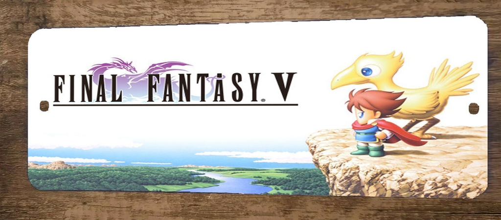 FFV Final Fantasy 5 Video Game 3x12 Metal Wall Marquee Banner Sign Poster