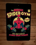 The Amazing Spider Gym 8x12 Metal Wall Sign Poster Marvel Comics Spiderman