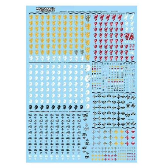 Warhammer: The Old World - Kingdom of Bretonnia - Transfer Sheet - 