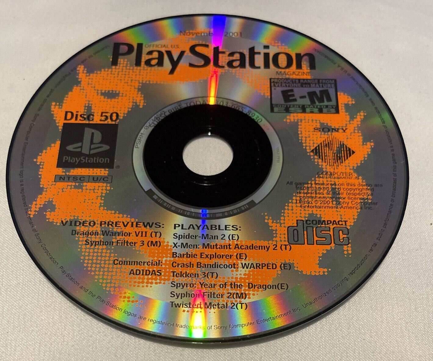 PlayStation Magazine November 2001 Demo Disc (Playstation) - Game Only