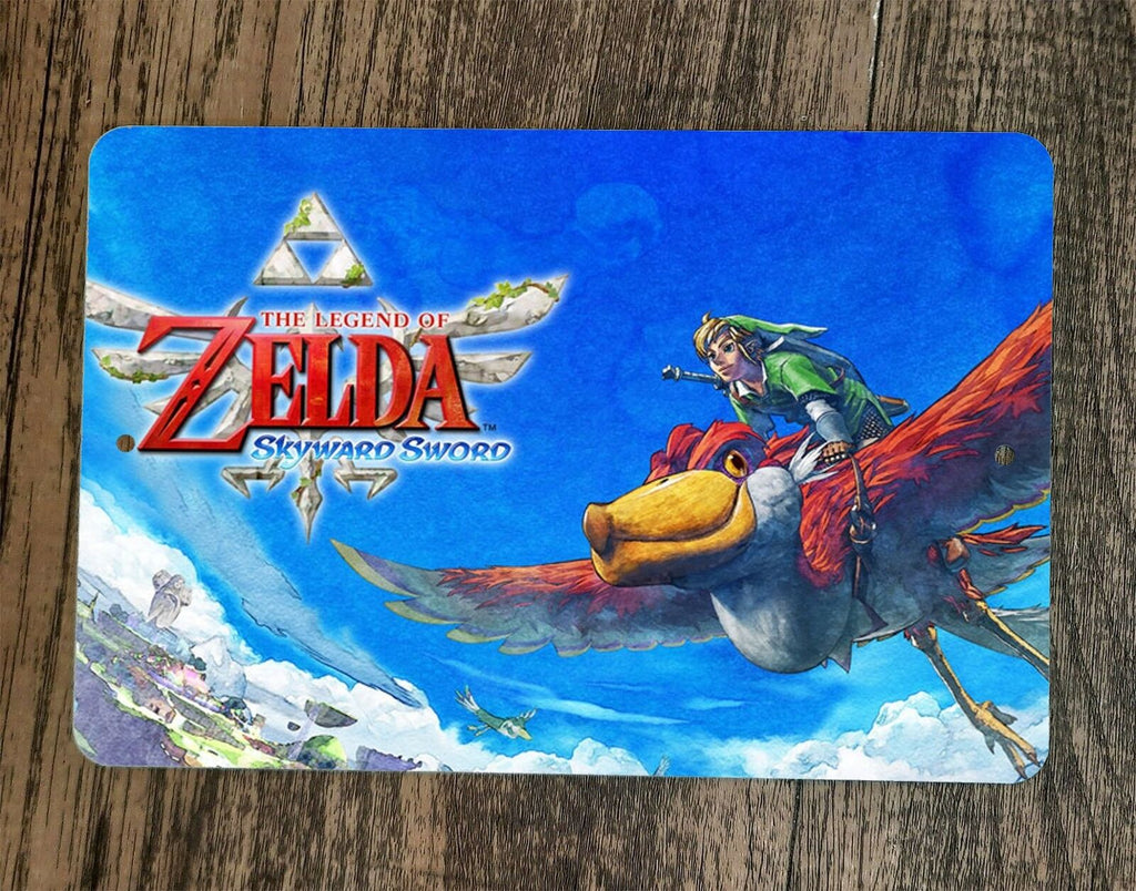 The Legend of Skyward Zelda Sword Metal Wall Sign 8 x 12 Inch Video Game Poster with Durable Aluminum Construction